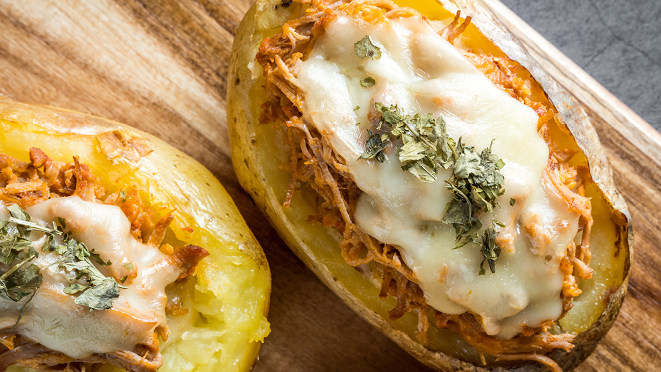 Pulled BBQ Pork Potato Skins
